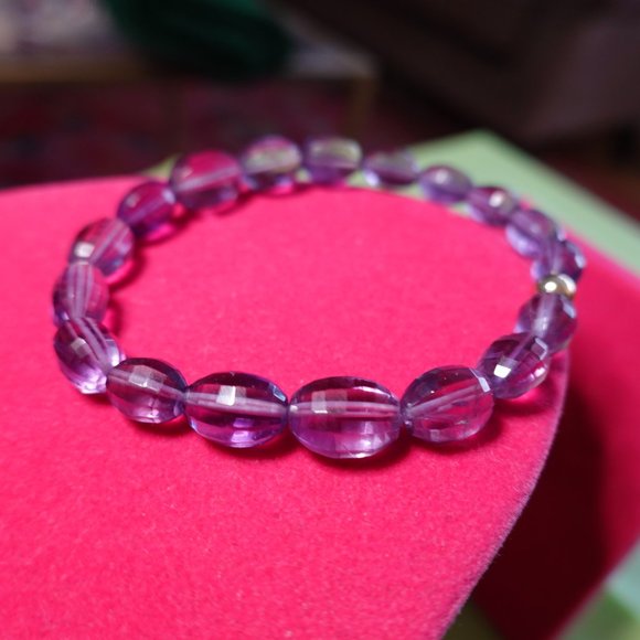 (NWT) Amethyst Briolette Faceted Bead Bracelet (1) - Picture 1 of 10